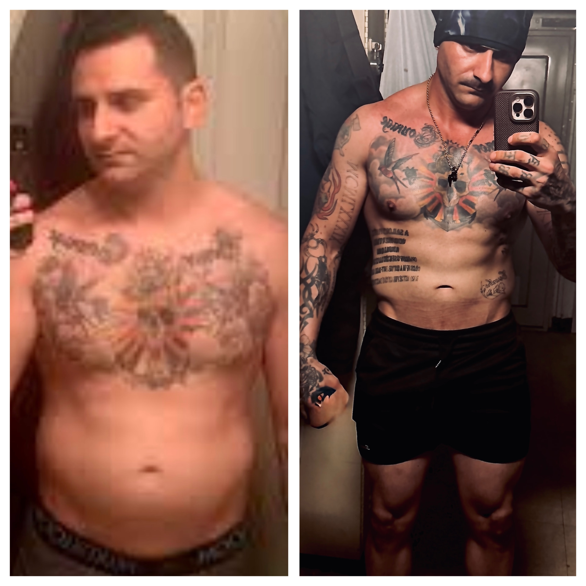 Coach Michael Fanton before and after front view transformation
